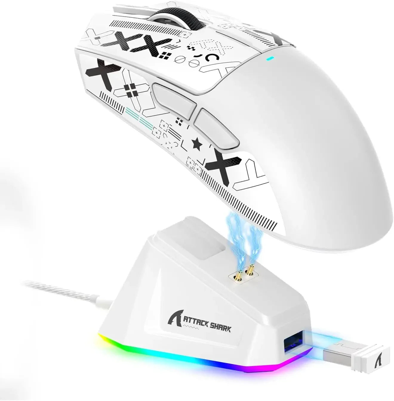 ATTACK SHARK X11 Lightweight Three-mode Wireless Gaming Mouse with RGB Charging Dock Optical Sensor PAW3311 22K DPI  PC/Mac