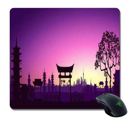 Anime Landscape RGB Gaming Mouse Pad LED Light High Quality Office Carpet Desk Mat Rubber Pad USB Hub 4 Port Mouse Laptop Pad