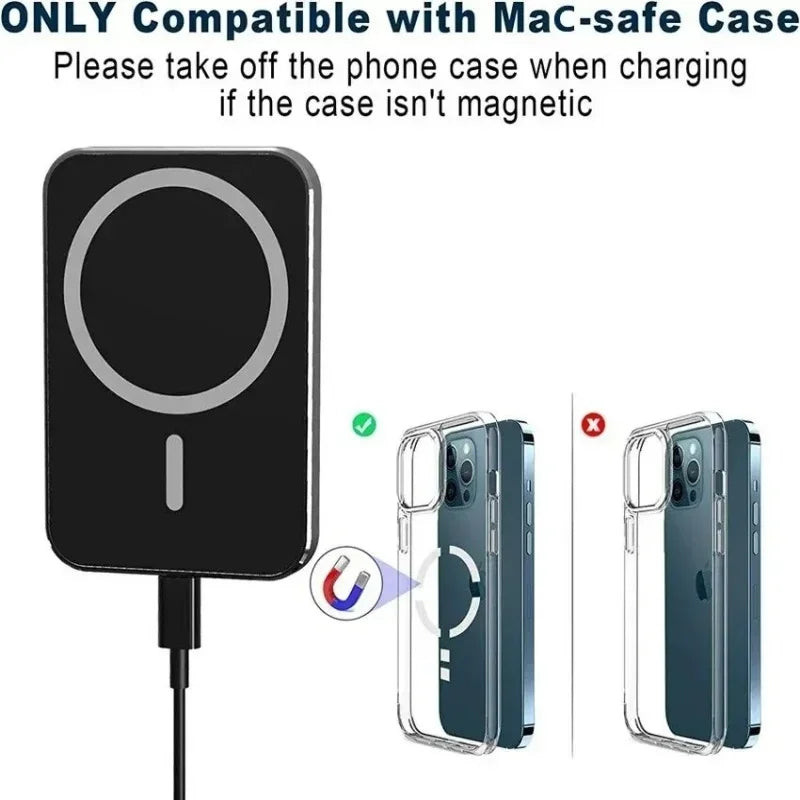 15W Car Wireless Charger Supports Magsafe Dual Color Optional Charger Compatible with IPhone 12/13/14/15 Pro/ProMax/mini/15 Plus