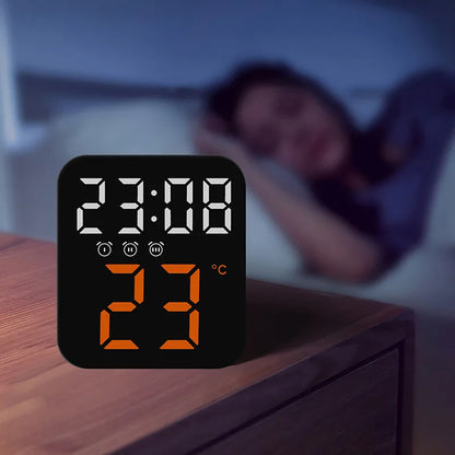 Xiaomi Electronic Wall Clock Temperature Date Table Clock Wall-mounted Dual Alarms Digital LED Clocks for Home Bedroom Voice