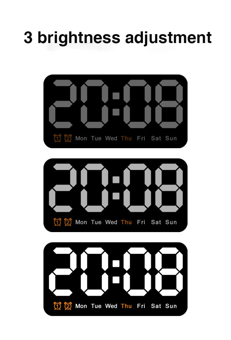 Xiaomi Electronic Wall Clock Temperature Date Table Clock Wall-mounted Dual Alarms Digital LED Clocks for Home Bedroom Voice