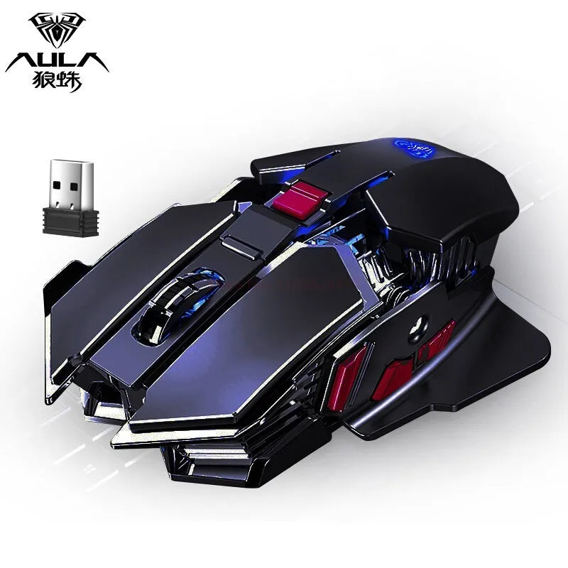 Aula Sc300 Mouse Multifunctional Gaming Side Keys Mouse Rechargeable Mecha style Mice Wireless Ergonomics Dpi adjustable Gamer