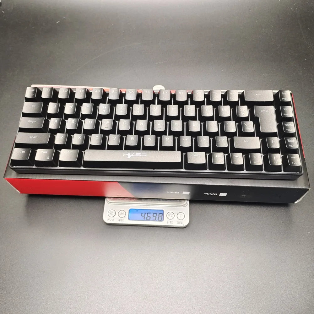 Spanish Keyboard With Ñ ISO Keyboard Spanish English 68 Keys Layout Feel Like Mechanical Type C Wired RGB Backlight Gaming V200