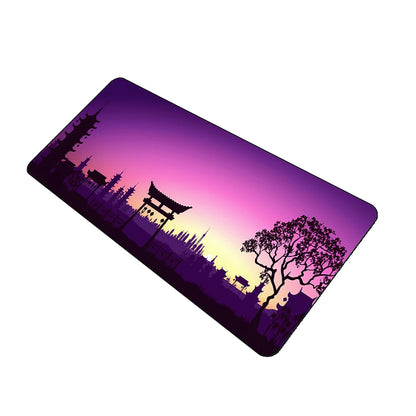 Anime Landscape RGB Gaming Mouse Pad LED Light High Quality Office Carpet Desk Mat Rubber Pad USB Hub 4 Port Mouse Laptop Pad