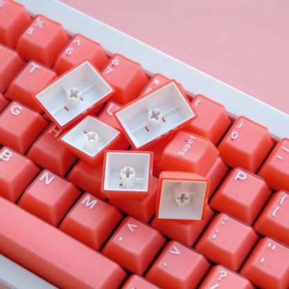 114 Keys GMK keycaps White Minimalist Keycap Double Shot PBT Cherry Profile For Alice layout MX Switch Mechanical Keyboard